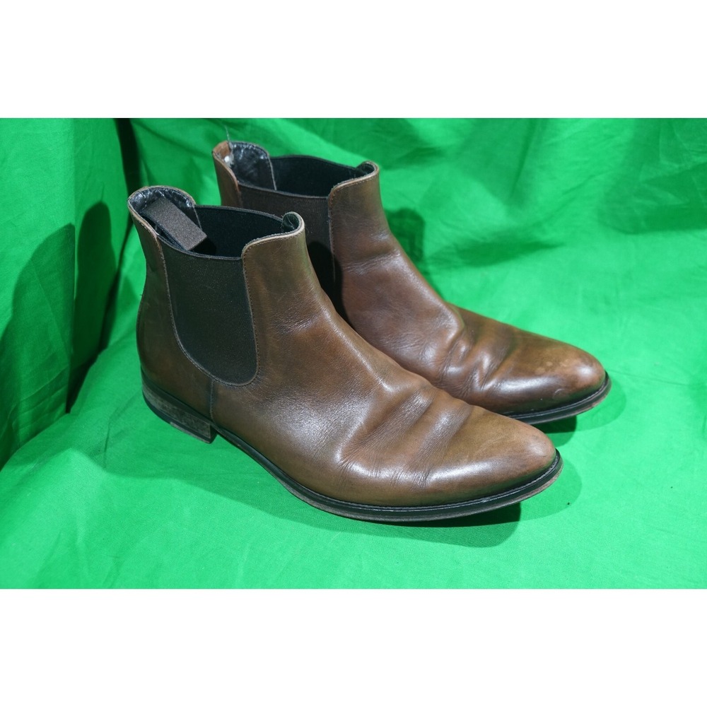 To‎ Boot New York Boots Mens 8.5 Adam Derrick Chelsea Dark Brown Leather Italian